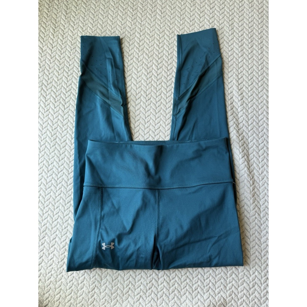 Under Armour Women's Blue High Rise Leggings S Pants Pocket mesh detail